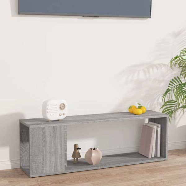 vidaXL TV-Schrank Grau Sonoma 100x24x32 cm Holzwerkstoff 816036