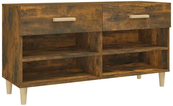 vidaXL Schuhschrank Räuchereiche 102x35x55 cm Holzwerkstoff 817567 Bild 2