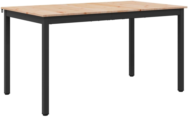 vidaXL Esstisch Natur 150 x 90 x 75 cm Massives Kiefernholz 892791