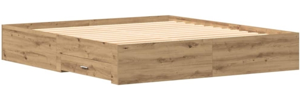 vidaXL Bettrahmen Artisan-Eiche 180 x 200 cm Holzwerkstoff 3333961 Bild 7