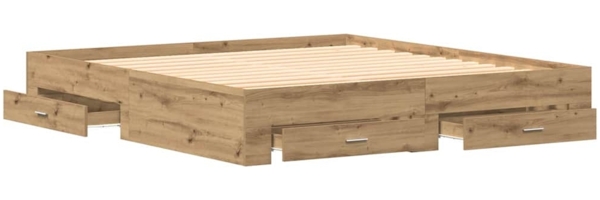 vidaXL Bettrahmen Artisan-Eiche 180 x 200 cm Holzwerkstoff 3333961 Bild 4