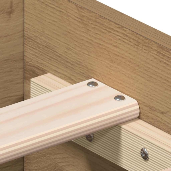 vidaXL Bettrahmen Artisan-Eiche 180 x 200 cm Holzwerkstoff 3333961 Bild 8