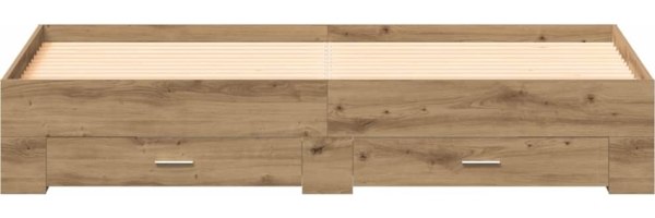 vidaXL Bettrahmen Artisan-Eiche 180 x 200 cm Holzwerkstoff 3333961 Bild 5