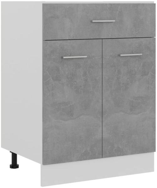 vidaXL Schubunterschrank Betongrau 60x46x81,5 cm Holzwerkstoff 801232