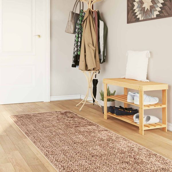 vidaXL Teppichläufer MARSA Gelb 100x350 cm Polyester und PVC 42023226