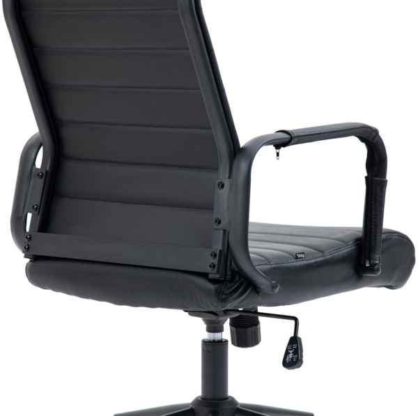 CLP Bürostuhl Kolumbus Echtleder höhenverstellbar und drehbar,schwarz/schwarz Bild 8