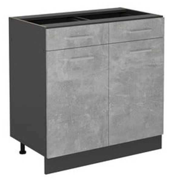Küchenunterschrank R-Line Beton 80 cm ohne Arbeitsplatte Vicco Bild 6