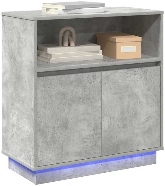 vidaXL LED-Sideboard Betongrau 71 x 34,5 x 75 cm Holzwerkstoff 869653 Bild 3