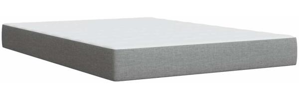 vidaXL Boxspringbett mit Matratze Hellgrau 160x200 cm Stoff 3287126 Bild 9