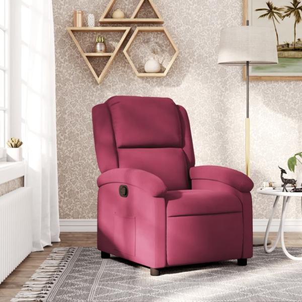 vidaXL Relaxsessel Weinrot Samt 371802