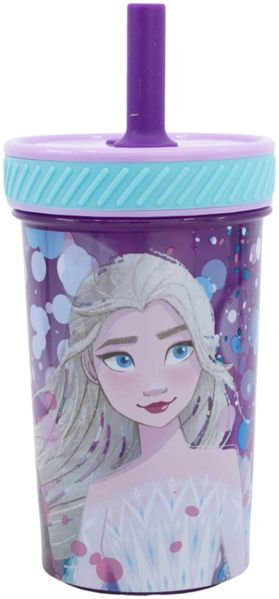 Disney Frozen Kippsicher Trinkbecher PP 370 ml – Drop Safe Plastikbecher mit Smartgrip-System