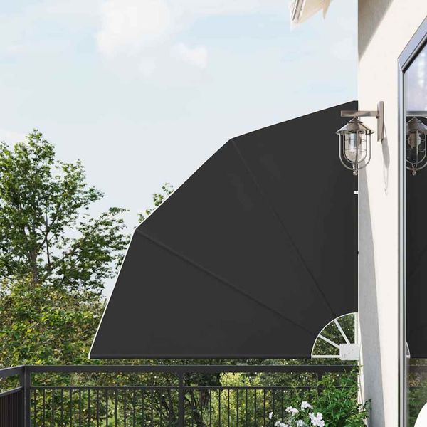vidaXL Balkon Sichtschutz 140 x 140 cm Polyester Anthrazit 42000923