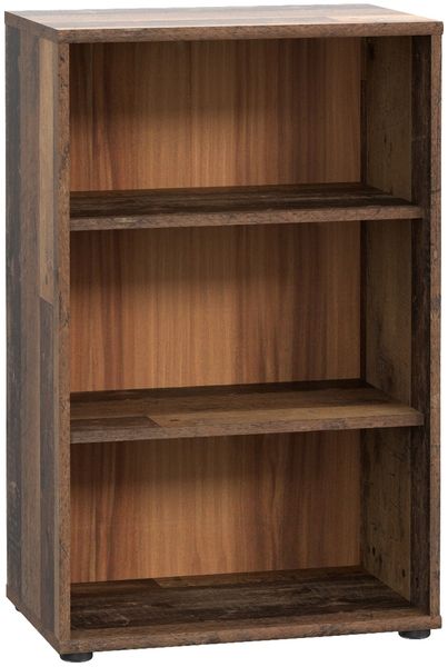 Regal >TEMPRA2< 2 Böden, in Old-Wood Vintage Dekor - 54x85,5x34,8cm (BxHxT) Bild 4