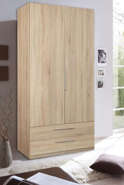 Kleiderschrank Schrank sonoma eiche sonoma eiche 2-türig 101cm Bild 1