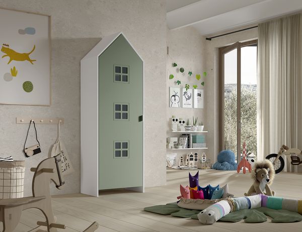 Schrank Casami Bruges 37 x 57,6 x 171,3 cm MDF Grün