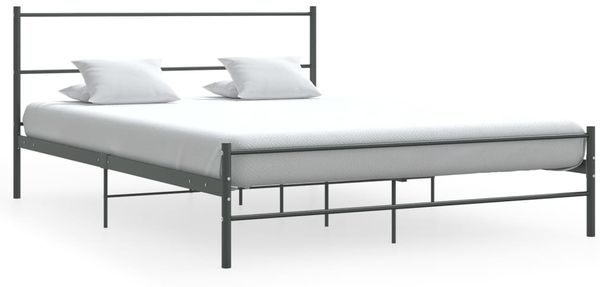 Bettgestell Grau Metall 140×200 cm [286494]