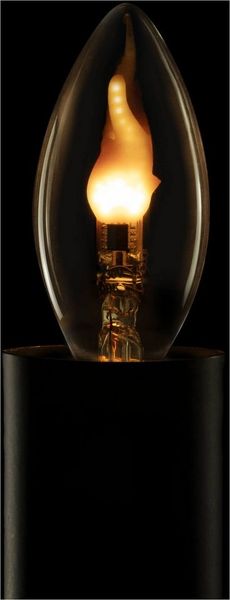 SEGULA LED-Filament LED Kerze E27 smokey grau, E27, E27, 1 St, Extra-Warmweiß