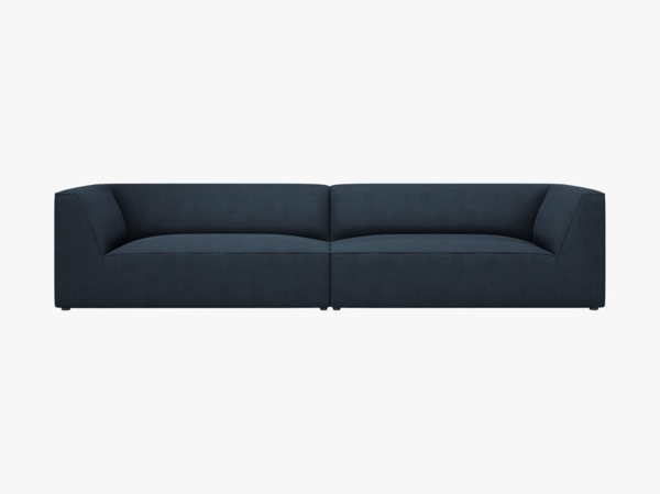 Micadoni Sofa Ruby 4-Sitzer Strukturierter Stoff Ottawa Marineblau