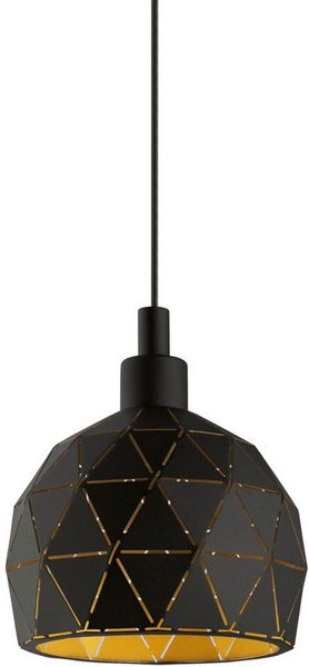 Eglo 33345 Pendelleuchte ROCCAFORTE schwarz, gold Ø17cm H:110cm
