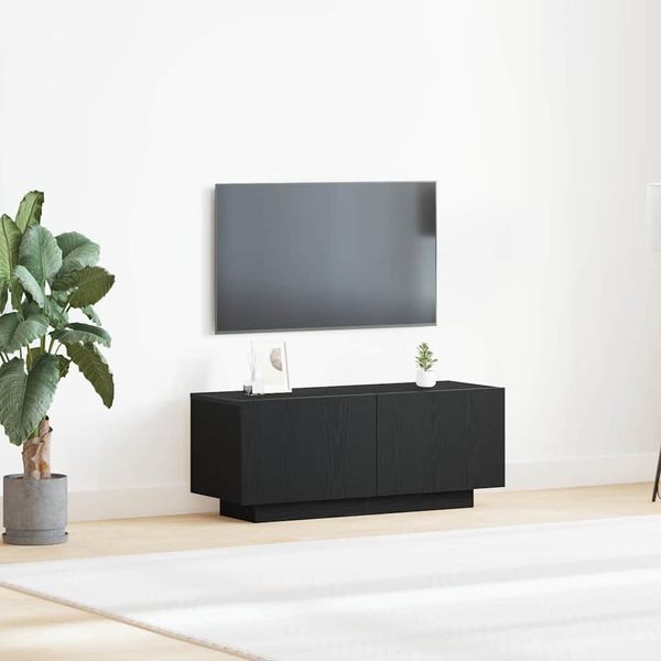 vidaXL TV-Schränk Schwarz Eichen-Optik 100 x 35 x 40 cm Holzwerkstoff 3333066