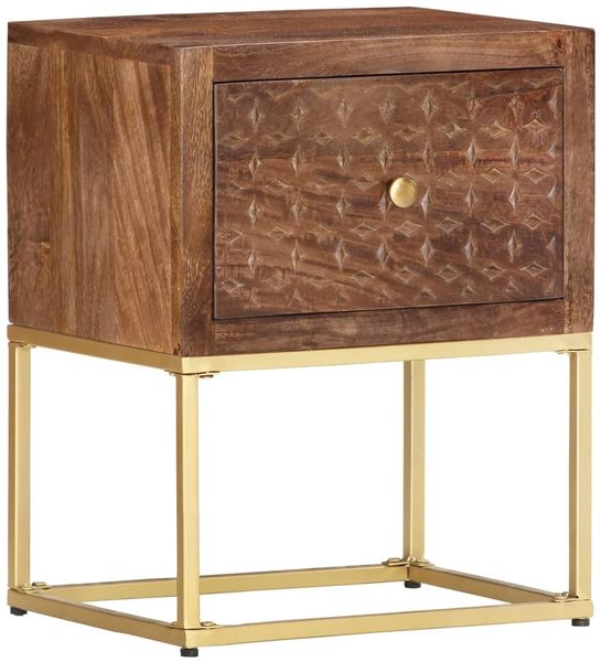 vidaXL Nachttisch 40x30x50 cm Mango Massivholz 286554