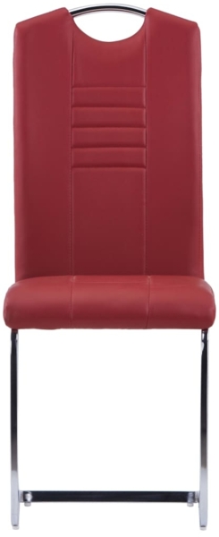 vidaXL 9-tlg. Essgruppe Kunstleder Rot Bild 6