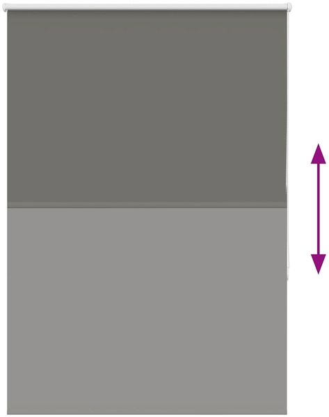 vidaXL Verdunkelungsrollo Grau 90x130 cm Stoffbreite 85,7 cm Polyester 4011100 Bild 5