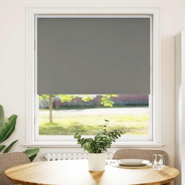 vidaXL Verdunkelungsrollo Grau 90x130 cm Stoffbreite 85,7 cm Polyester 4011100