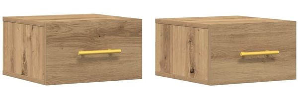 vidaXL Nachttisch 2 pcs Artisan-Eiche 35 x 35 x 20 cm Holzwerkstoff 863785 Bild 2