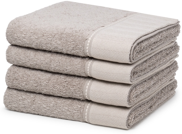 Möve Brooklyn 4 tlg. Frottier-Set - 4 X Handtuch (50 X 100cm) - 600 g/m2 - Cashmere