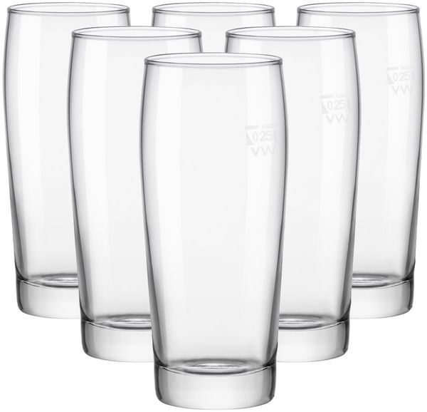 Van Well Willi Becher 0,25 l geeicht 6er Set