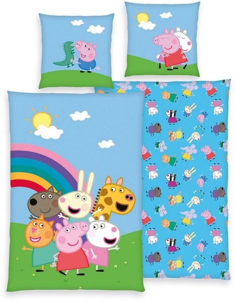 Peppa Pig Bettwäsche Peppa Pig, Renforcé, 2 teilig, mit tollem Motiv