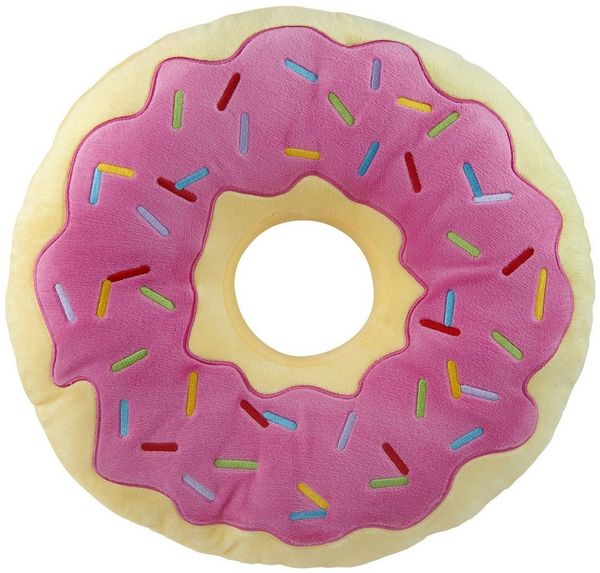 United Labels® Dekokissen Donut Kissen Plüsch Dekokissen Zierkissen rundes Kopfkissen 40 cm