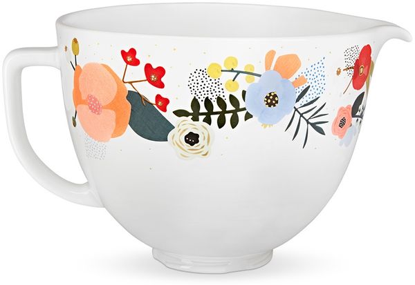 KitchenAid Keramikschüssel 4,7 Scandi Floral - Weiß