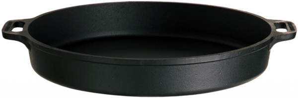 Gusseisenkuss® Gusseisenpfanne mit Griffen, Gusseisen schwarz, Ø 50 cm
