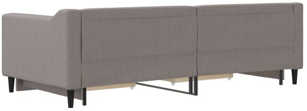 vidaXL Tagesbett Ausziehbar mit Schubladen Taupe 90x200 cm Stoff 3197465 Bild 8