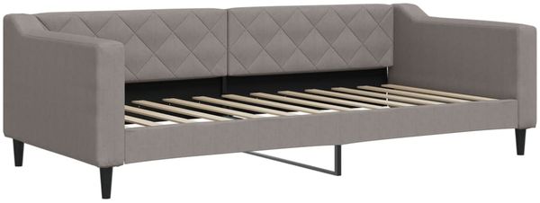 vidaXL Tagesbett Ausziehbar mit Schubladen Taupe 90x200 cm Stoff 3197465 Bild 4