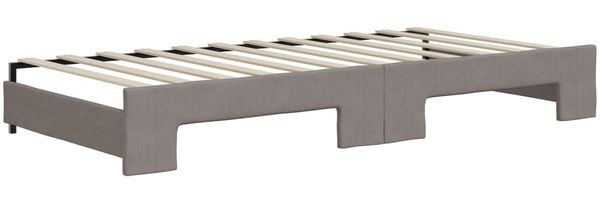vidaXL Tagesbett Ausziehbar mit Schubladen Taupe 90x200 cm Stoff 3197465 Bild 6
