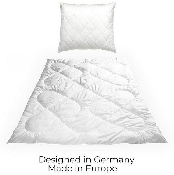 Welt der Träume Bettdecke + Kopfkissen Mikrofaser Bettdeckenset Set Bettdecke 135x200 und Kissen 80x80, Füllung: 100% Polyester, Bettdecke Steppdecke Schlafdecke Set Kissen und Bettdecke, 2 tlg.