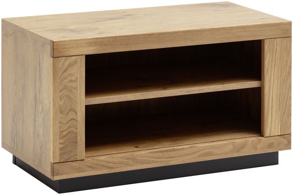 Schuhbank >GRENO< Ablageboden, Eiche teilmassiv - 80x46,5x40cm (BxHxT)