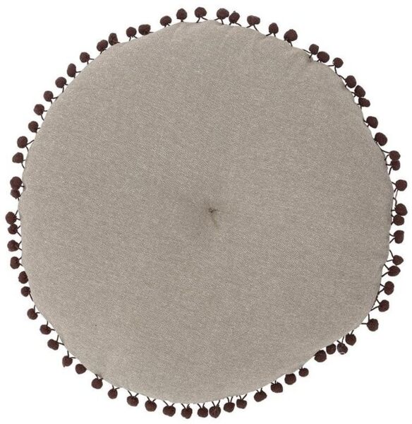 Bloomingville Dekokissen Cizzy, mit Quasten, aus Baumwolle, 40 cm Durchmesser, rund