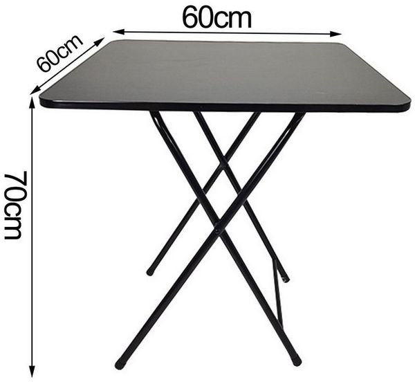 Rutaqian Klapptisch Faltbarer Campingtisch 60x60 CM, Quadratisch Multifunktionstisch (1 x klappbarer Esstisch), Klappbar Gartentisch Esstisch für Küche, Garten, Balkon, Camping, BBQ