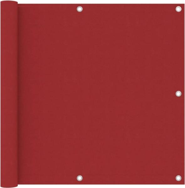 vidaXL Balkon-Sichtschutz Rot 90x300 cm Oxford-Gewebe 135036