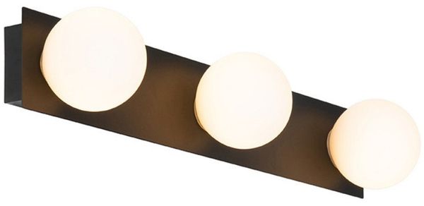 Qazqa Wandleuchte Cederic, ohne Leuchtmittel, Warmweiß, QAZQA Wandleuchte, g9, Schwarz, Glas, Modern