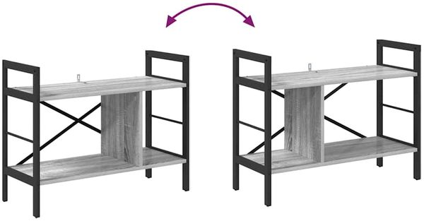 vidaXL Bücherregal Graues Sonoma 75 x 30 x 58,5 cm Holzwerkstoff 883979 Bild 9