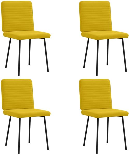 vidaXL Esszimmerstühle 4 Stk. Gelb Samt 3315240