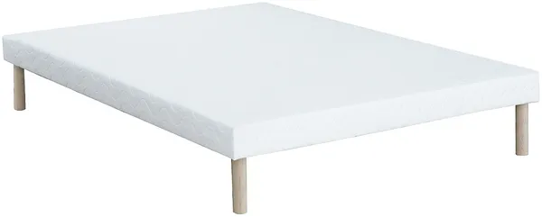Vente-unique - HEAVEN Mattress and bed base set Stoff Weiß - B 160 cm x H 31 cm18 cm x L 200 cm