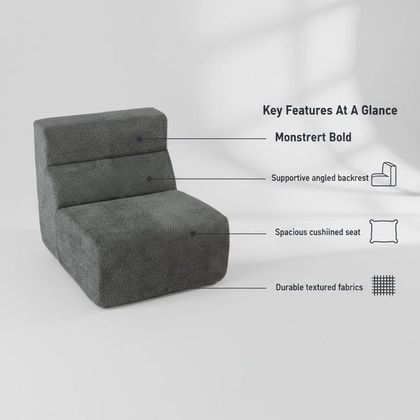 HappyHome Sofa Bodenstuhl mit hochdichtem Schaumstoff vielseitiger Relaxsessel