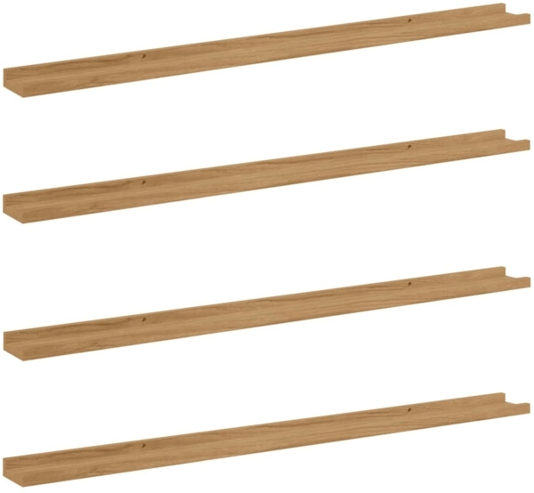 vidaXL Wandregal mit Regal 4 pcs Braun 115 x 9 x 3 cm Holzwerkstoff 42020020