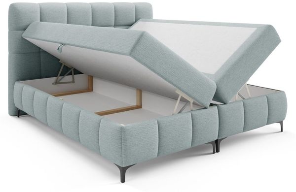 Boxspringbett Schlafzimmerbett SOPHIE 120x200cm Stoff Aragon Sky Bild 4